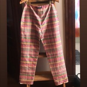 Ralph Lauren Mustique plaid silk pants 🌷
